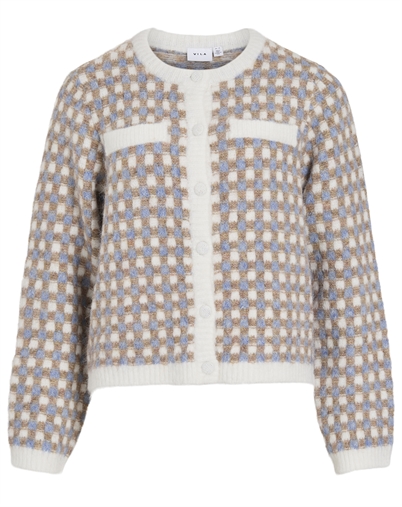 Villa - VIAldis Strik Cardigan - Cloud Dancer/ Nuthatch